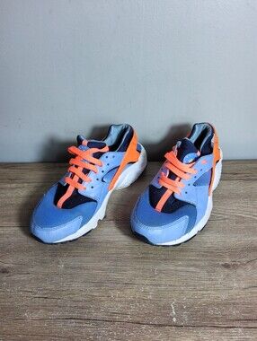 Size 6.5Y - Nike Huarache Run GS 'Chalk Blue Bright Mango'